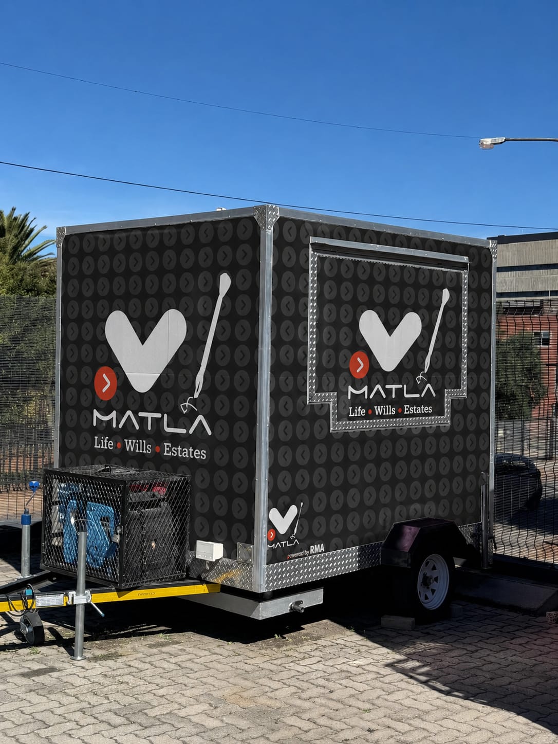 MATLA Life Wills Estates branded trailer wrap